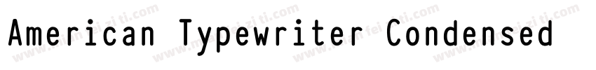 American Typewriter Condensed BQ Me字体转换